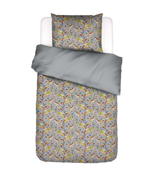 Essenza Aurelina Global grey Dekbedovertrek 1p set 140x200/220 + 1 sloop