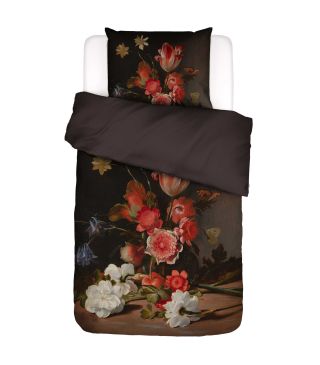 Essenza Blooming Story Dark brown Dekbedovertrek 1p set 140x200/220 + 1 sloop