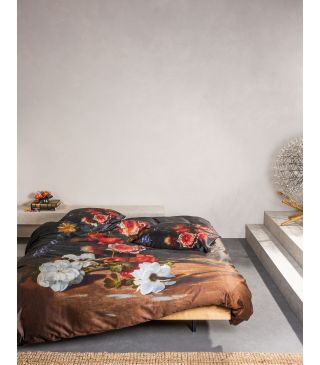 Essenza Blooming Story Dark brown Kussensloop 60 x 70 cm