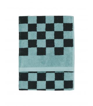 Marc O'Polo Checker Handdoek Aquamarine