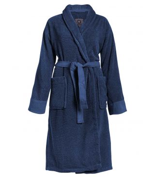 ESSENZA Connect Organic Uni Blauw Badjas L
