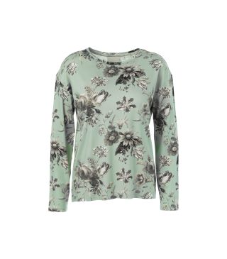Essenza Denna Florean Dusty teal Top lange mouw XS