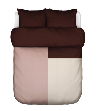 Marc O'Polo Ewon Crimson Brown Dekbedovertrekset 200 x 220 cm