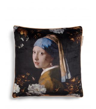 ESSENZA Floral Girl Zwart Sierkussen 50 x 50 cm