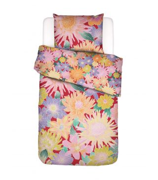 ESSENZA & CO Flower fling Happy red Dekbedovertrekset 140 x 220 cm