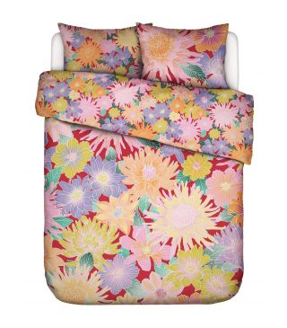 ESSENZA & CO Flower fling Happy red Dekbedovertrekset 240 x 220 cm