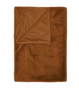 ESSENZA Furry Leather Brown Plaid 150 x 200 cm