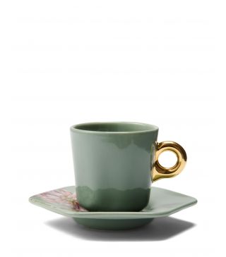 ESSENZA Gallery Stone green Espresso kop & schotel 9 cl