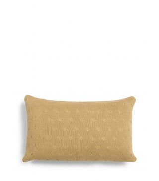 ESSENZA Knitted Ajour Fern yellow Sierkussen 30 x 50 cm