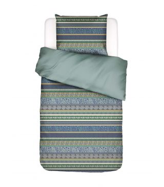 ESSENZA Lita Surf green Dekbedovertrekset 140 x 220 cm