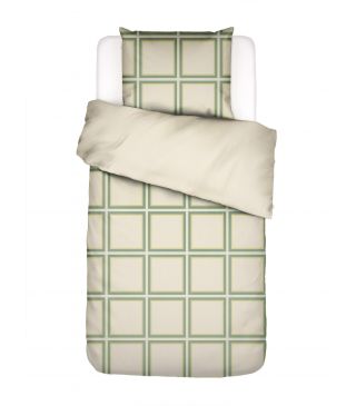 Essenza Luca Basil green Dekbedovertrek 1p set 140x200/220 + 1 sloop