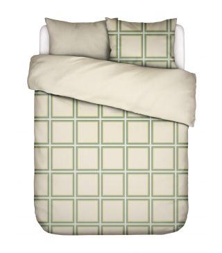 Essenza Luca Basil green Dekbedovertrek 2p set 260x200/220 + 2 slopen