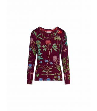 ESSENZA Luyza Marigold Top lange mouw Burgundy