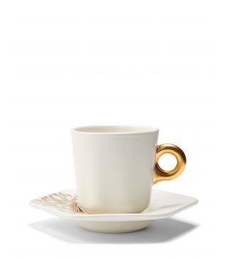 ESSENZA Masterpiece Off white Espresso kop & schotel 9 cl