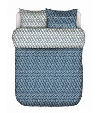 Marc O'Polo Monogram Space blue Dekbedovertrekset 240 x 220 cm