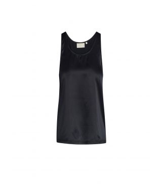 ESSENZA Shelby satin Uni Top mouwloos Anthracite