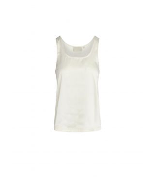 ESSENZA Shelby satin Uni Top mouwloos Vanilla