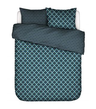 ESSENZA Teade Nightblue Dekbedovertrekset 240 x 220 cm