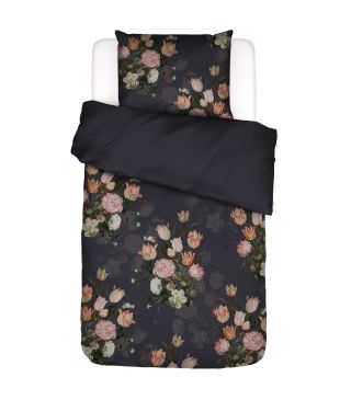 Essenza Tulip Bloom Nightblue Dekbedovertrek 1p set 140x200/220 + 1 sloop