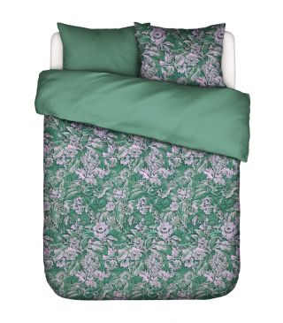 ESSENZA Yfke Easy green Dekbedovertrekset 240 x 220 cm
