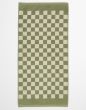 Marc O'Polo Checker Mosgroen Handdoek 50 x 100 cm