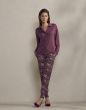 Essenza Kae Uni Plum wine Top lange mouw XS