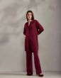 Essenza Nora Uni Bordeauxrood Lange broek S