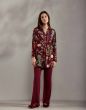Essenza Nora Uni Bordeauxrood Lange broek S
