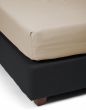 Essenza Premium Percale Cement Hoeslaken 180 x 220 cm
