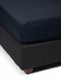 Essenza Satin Nightblue Hoeslaken 160 x 200 cm