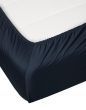 Essenza Satin Nightblue Hoeslaken 160 x 200 cm