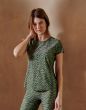 Essenza Shanice Belen Forest green Top korte mouw S