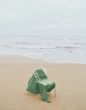 Marc O'Polo Statement Beach sage green Badhanddoek 100 x 180 cm