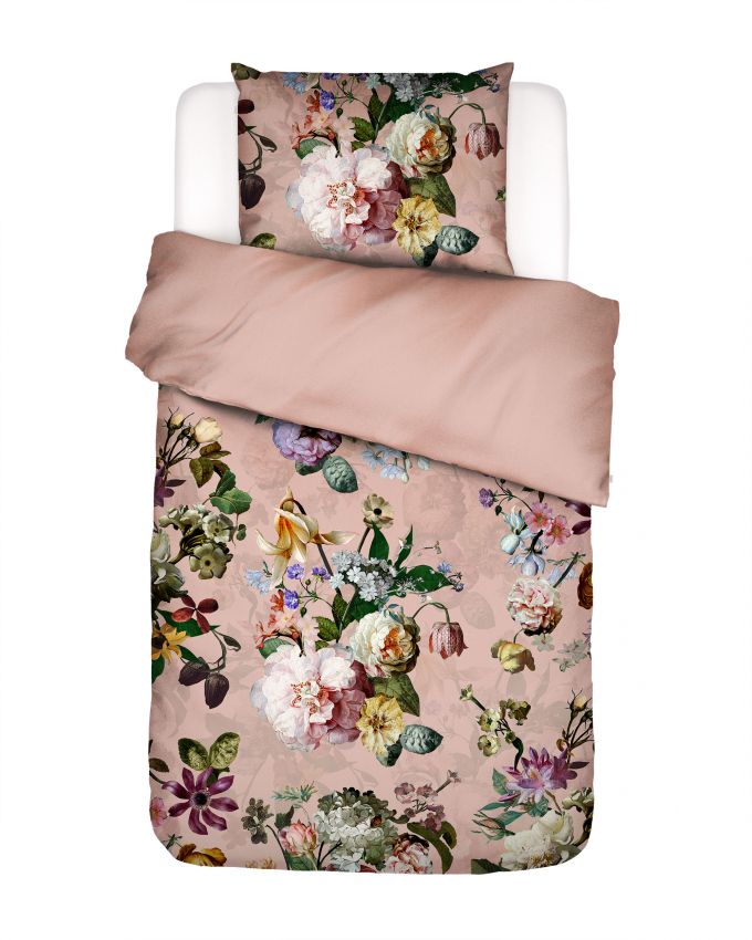 ESSENZA Fleur Evening rose Dekbedovertrekset 140 x 220 cm