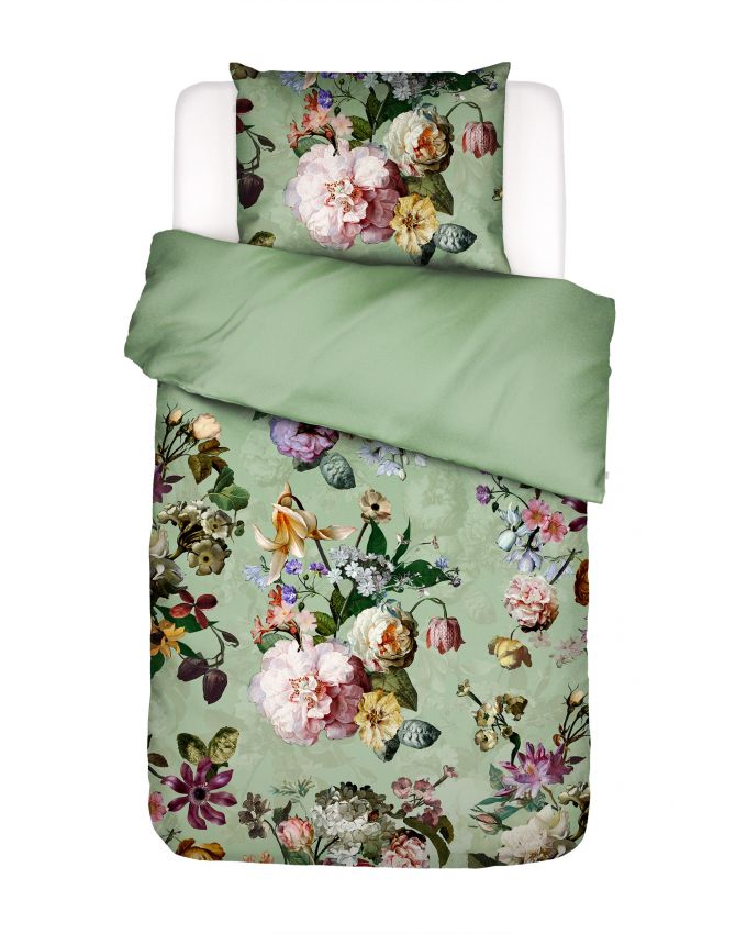 ESSENZA Fleur Quiet green Dekbedovertrekset 140 x 220 cm