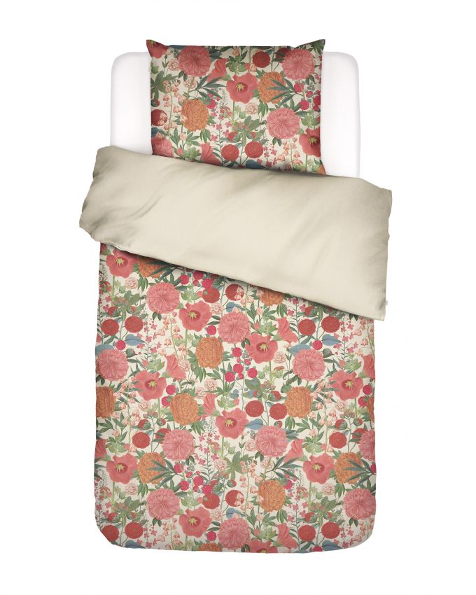 ESSENZA Florentien Lobster pink Dekbedovertrekset 140 x 220 cm