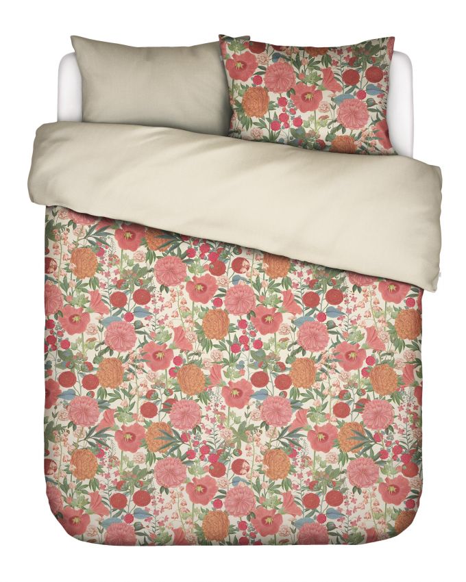 ESSENZA Florentien Lobster pink Dekbedovertrekset 200 x 220 cm