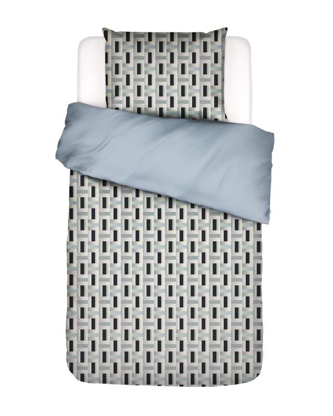 ESSENZA Ilori Pearl grey Dekbedovertrekset 140 x 220 cm