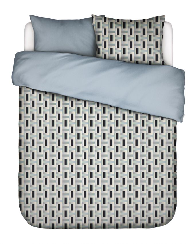 ESSENZA Ilori Pearl grey Dekbedovertrekset 240 x 220 cm