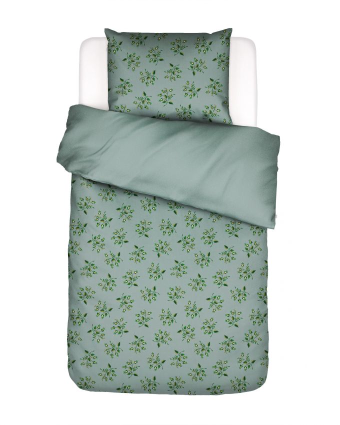 ESSENZA Jolien Surf green Dekbedovertrekset 140 x 220 cm