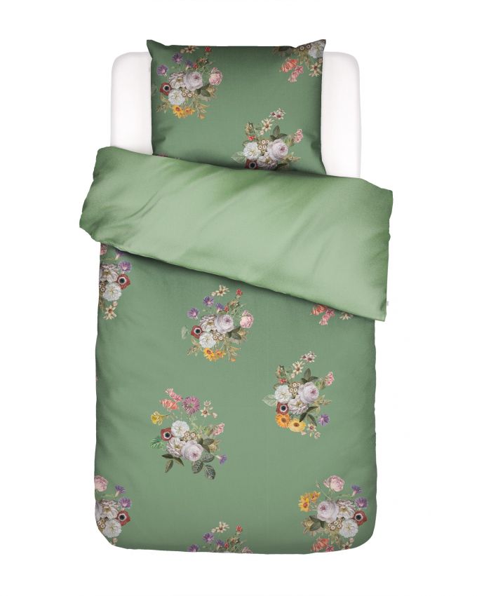 ESSENZA Laurine Shale green Dekbedovertrekset 140 x 220 cm