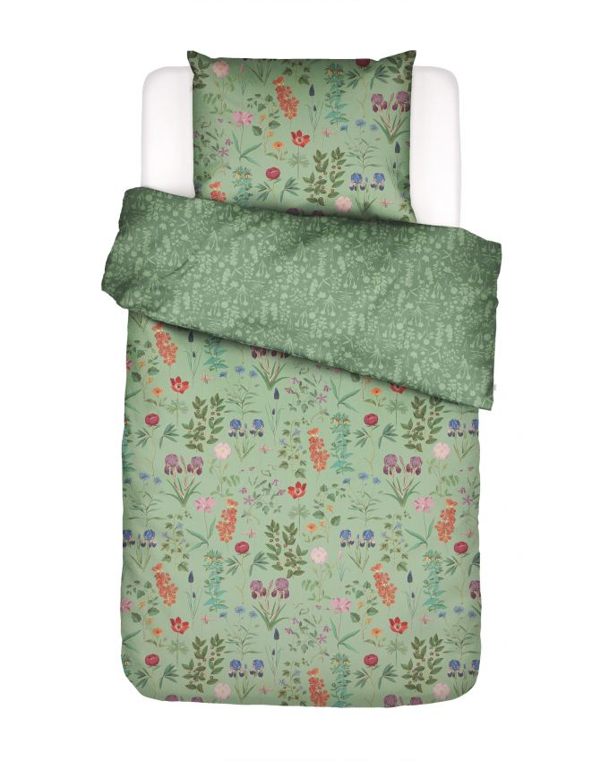 ESSENZA Marigold Quiet green Dekbedovertrekset 140 x 220 cm
