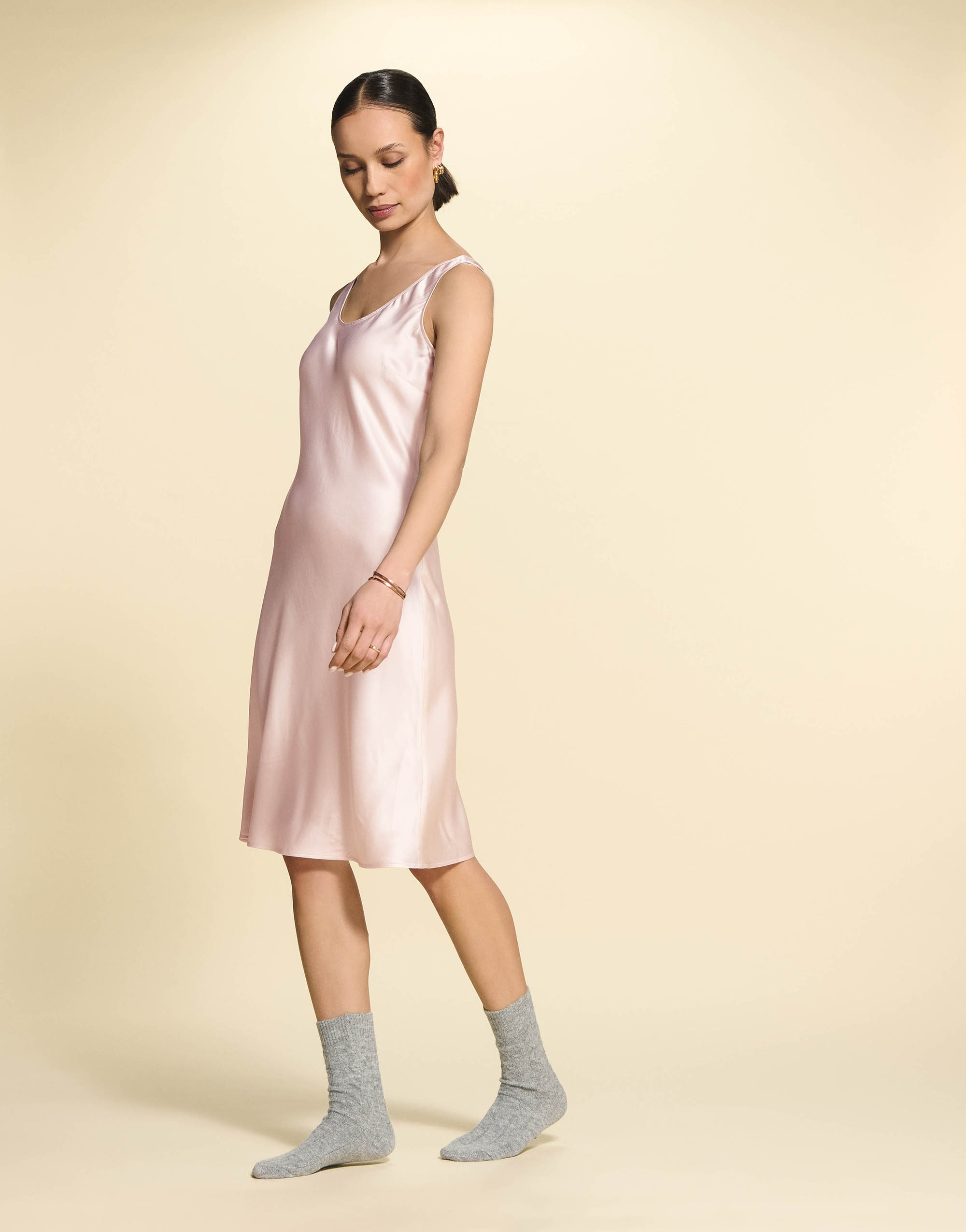 Essenza Lua nachtjurk Rose van satin silk