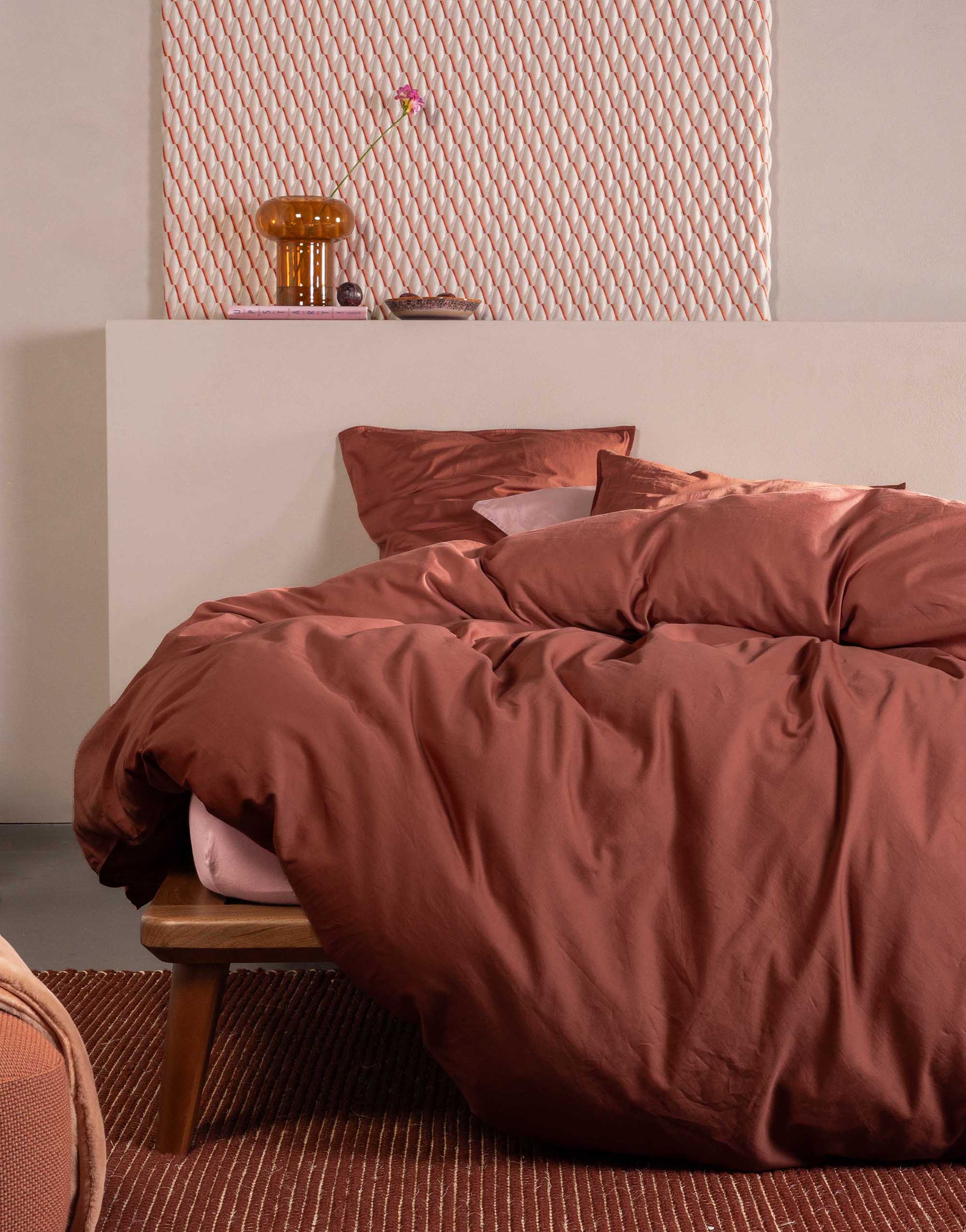 Essenza Minte Dekbedovertrek Terracotta