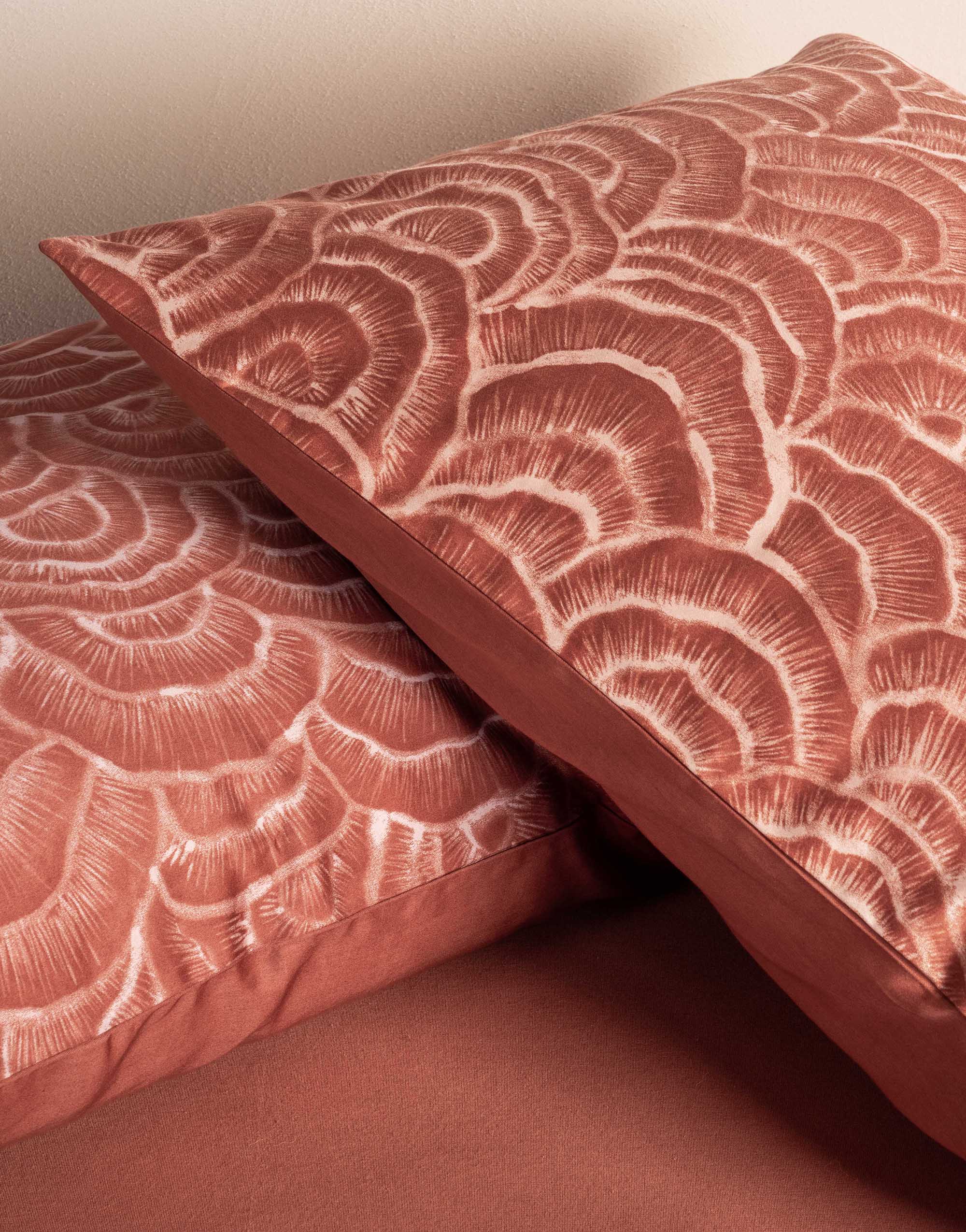 Essenza dekbedovertrek Raye terracotta