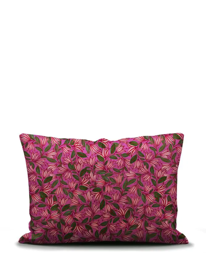 ESSENZA & CO Bellflower Beauty Rose violet Kussensloop 60 x 70 cm