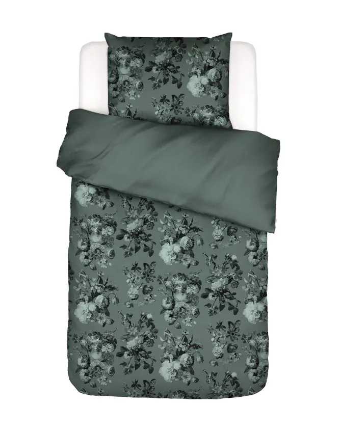 ESSENZA Florice Balsam green Dekbedovertrekset 140 x 220 cm