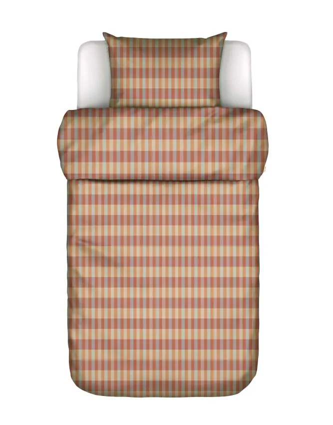 Marc O'Polo Hillan Dark coral Dekbedovertrekset 140 x 220 cm