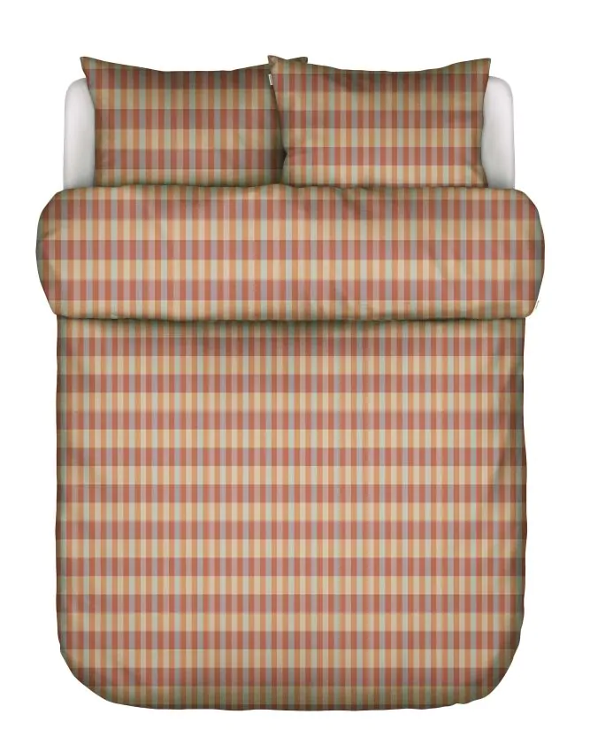 Marc O'Polo Hillan Dark coral Dekbedovertrekset 200 x 220 cm