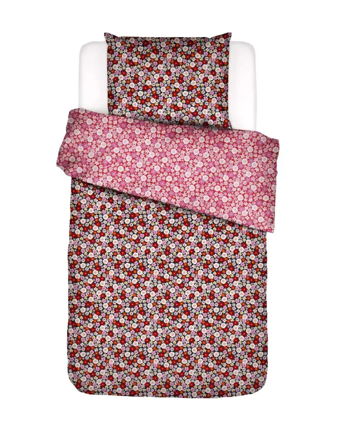 ESSENZA & CO Mellow Millesfleurs Zwart Dekbedovertrekset 140 x 220 cm